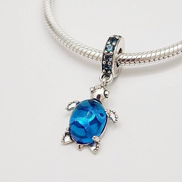 Pandora Murano Glass Sea Turtle Charm - Picture 1 of 4